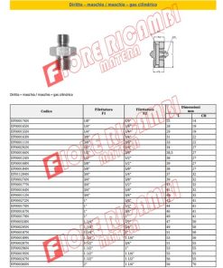EF011204N RIDUZIONE M.3/4 GAS CIL.+M.1/4 GAS CIL.